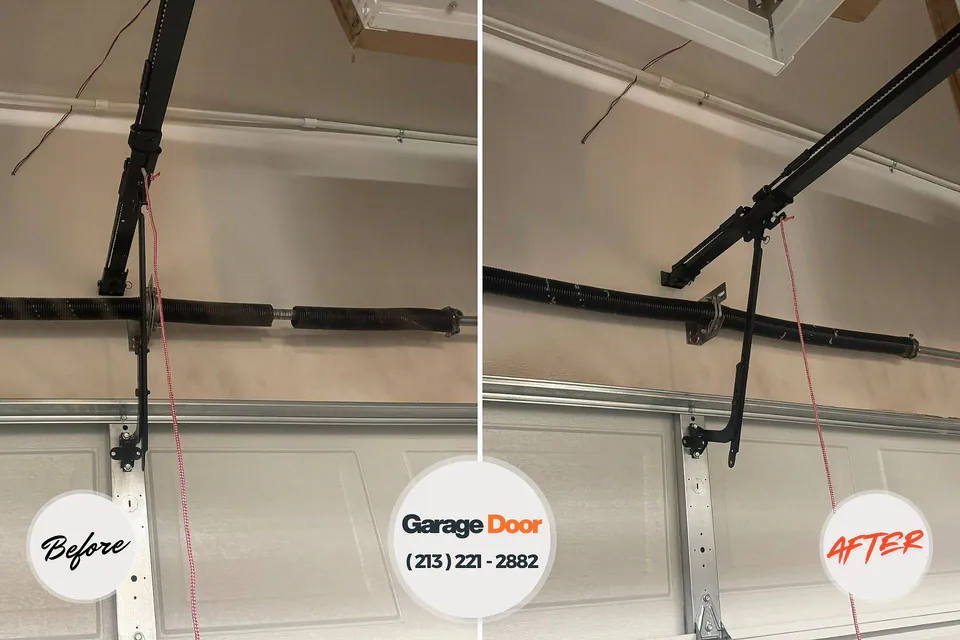 Before and after: garage door repair Scottsbluff, NE
